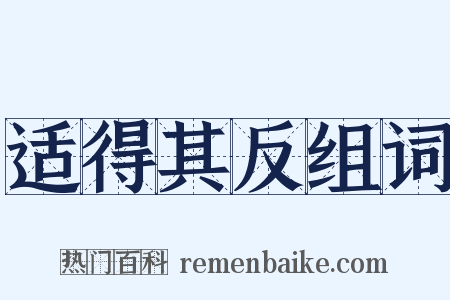 适得其反组词是什么意思的图片